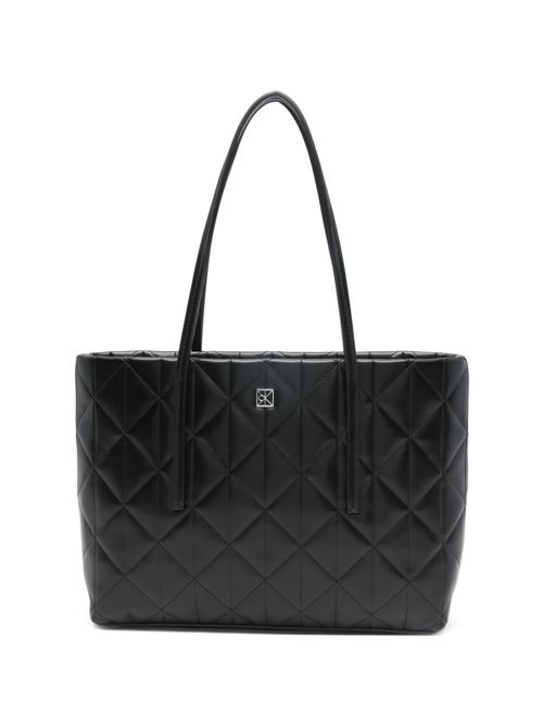 Borsa shopper donna Calvin Klein matelassé nera Calvin Klein | LV04F3325GUB1
